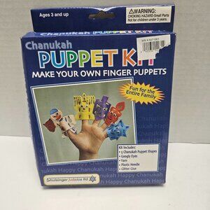 New Chanukah Hannukah PUPPET Finger Kit Menorah Star of David Dreidel Candle +